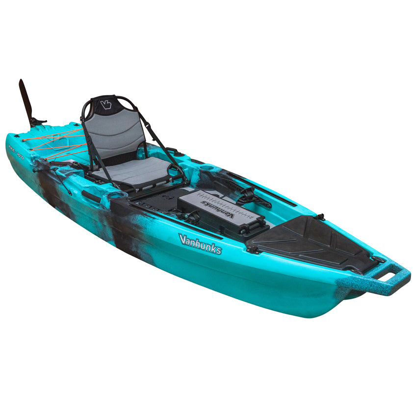 9'8 Pike Fin Drive Fishing Kayak Shop Best Storage Kayaks Online