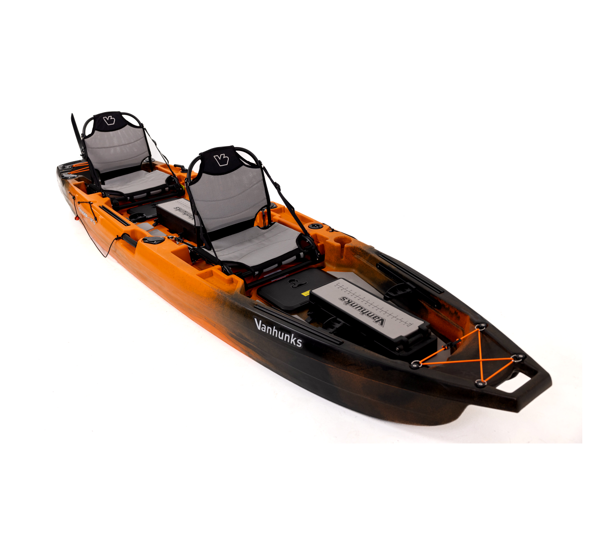 12'0 Sauger Tandem Fin Drive Fishing Kayak  Watersport Adventure Kayaks –  Vanhunks USA