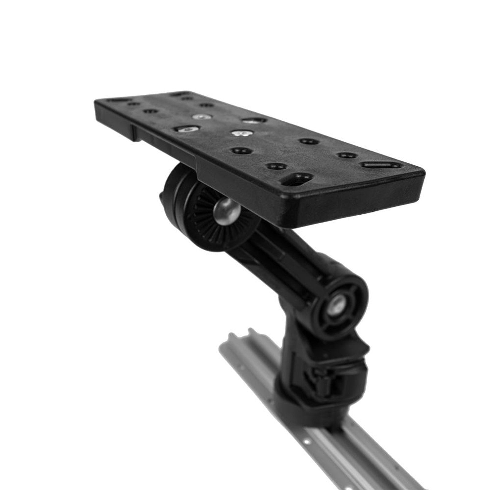 fish finder mounting accessories Rectangular Fish Finder Mount with Track Mounted LockNLoad™ Mounting S – Vanhunks USA