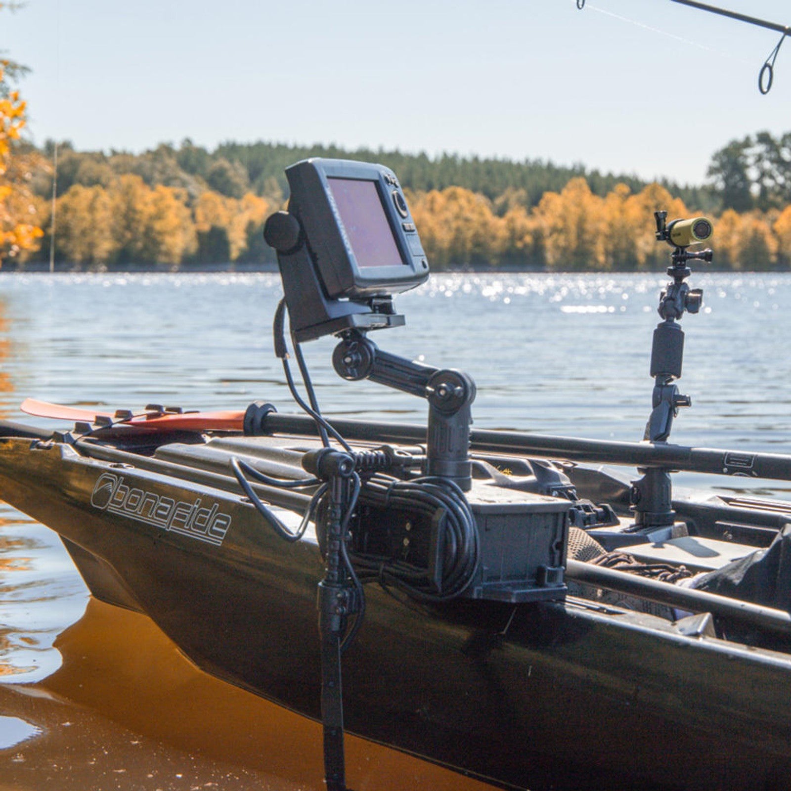 locks for fish finders Rectangular Fish Finder Mount with Track Mounted LockNLoad™ Mounting S – Vanhunks USA